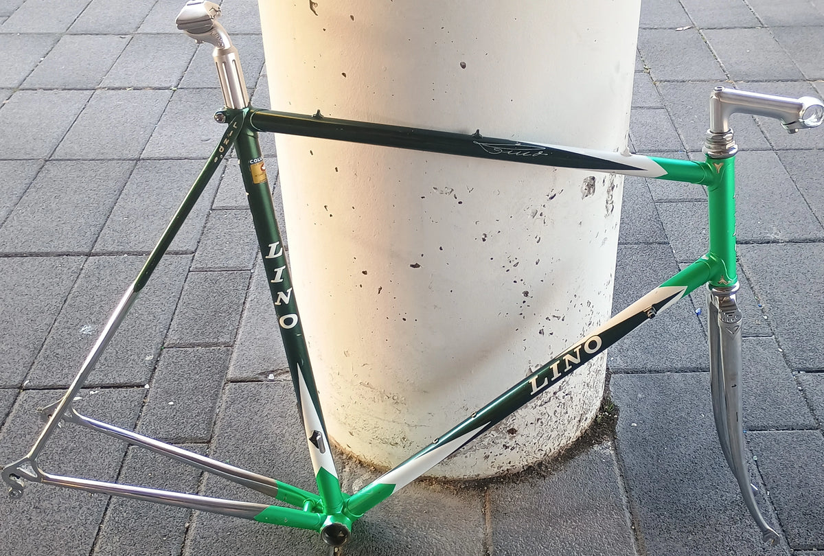 Telaio corsa artigianale acciao Columbus" "Lino" over size 57/60