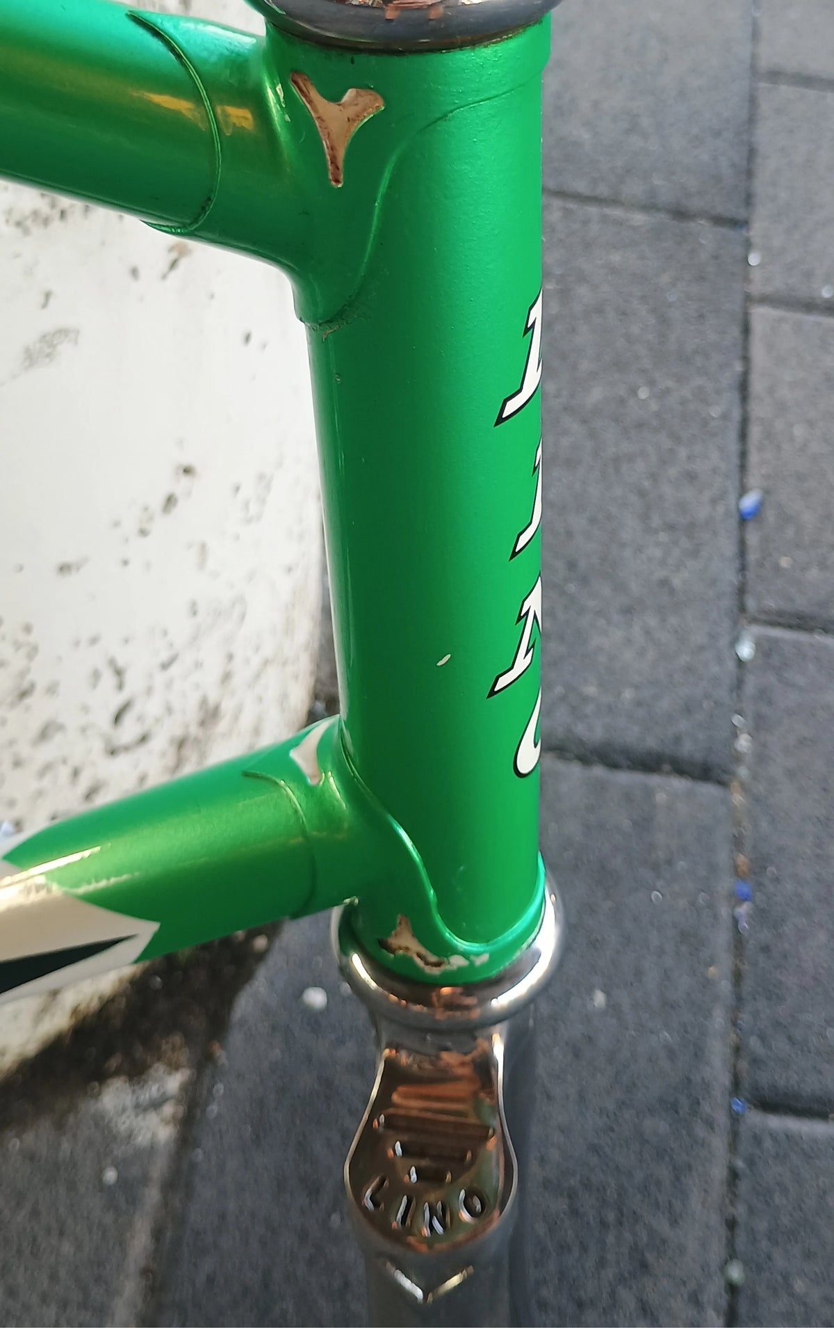 Telaio corsa artigianale acciao Columbus" "Lino" over size 57/60
